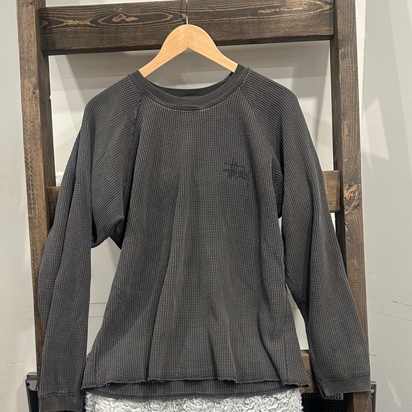 Stussy Other - Stussy Gray Waffle Knit Long Sleeve